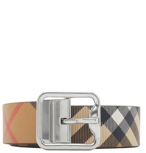  Thắt Lưng Nam Burberry Reversible Check B Buckle Belt 'Sand' 