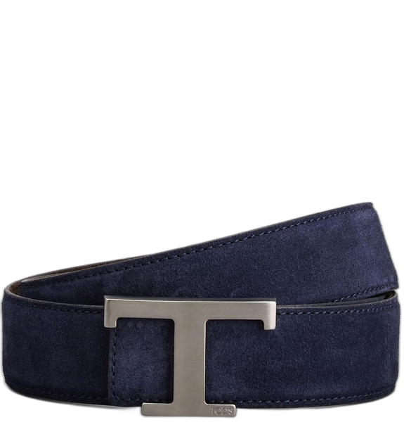  Thắt Lưng Nam Tod's T Timeless Reversible Belt Suede 'Blue' 