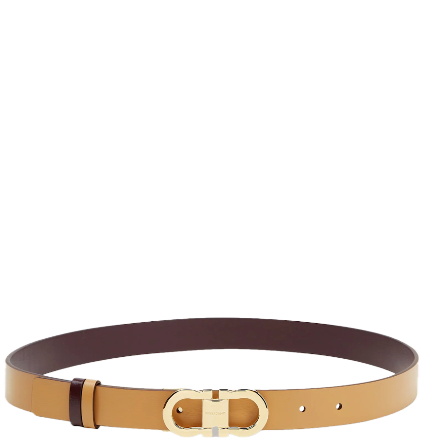  Thắt Lưng Nữ Salvatore Ferragamo Reversible Adjustable Gancini Belt 'Camel' 