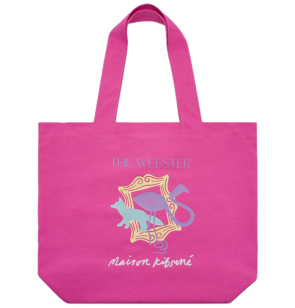  Túi Maison Kitsune X The Webster Tote Bag 'Pink' 