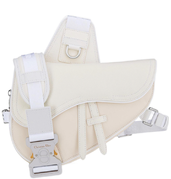  Túi Nam Dior Sacai Saddle Technical Fabric Grained Calfskin 'Cream' 