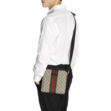  Túi Nam Gucci GG Supreme Web Messenger Bag 'Beige' 