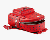  Balo Nam MCM Stark Side Studs Backpack Visetos 'Red' 