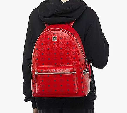  Balo Nam MCM Stark Side Studs Backpack Visetos 'Red' 