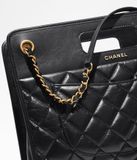  Túi Nữ Chanel Aged Calfskin Gold Tone Metal 'Black' 