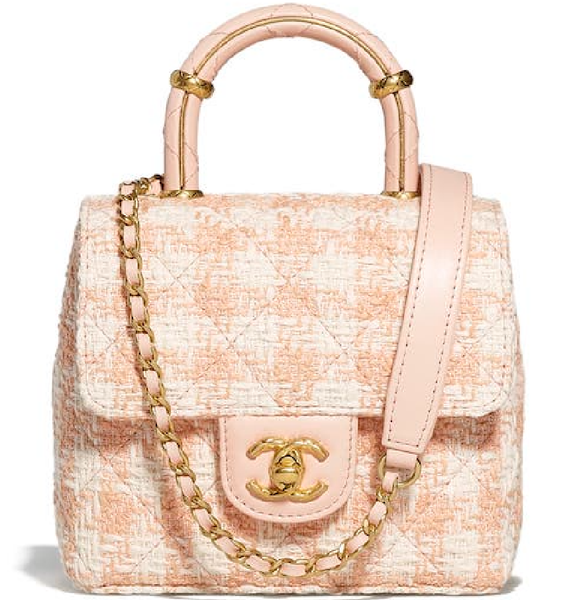  Túi Nữ Chanel Tweed Lambskin Gold Metal 'Orange Ecru' 