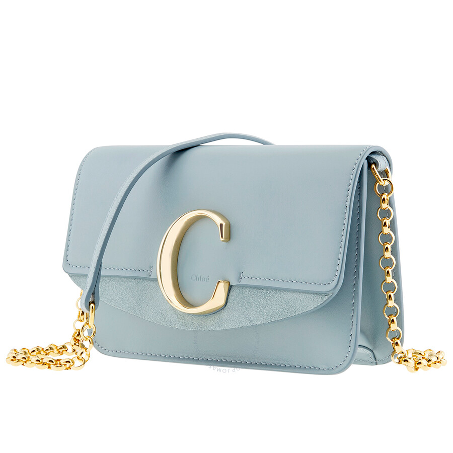  Túi Nữ Chloe' Light C Crossbody Bag 'Blue Leather' 