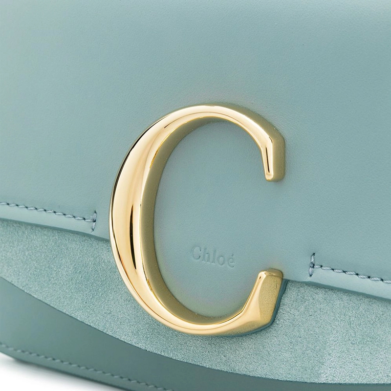  Túi Nữ Chloe' Light C Crossbody Bag 'Blue Leather' 