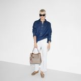  Túi Nữ Gucci GG Emblem Small Shoulder Bag 'Beige' 