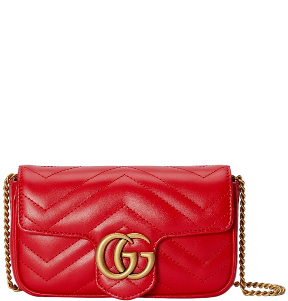  Túi Nữ Gucci Marmont Matelassé Super Mini Bag 'Red' 