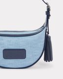  Túi Nữ Kenzo 18 Small Denim Leather Hobo Bag 'Blue' 