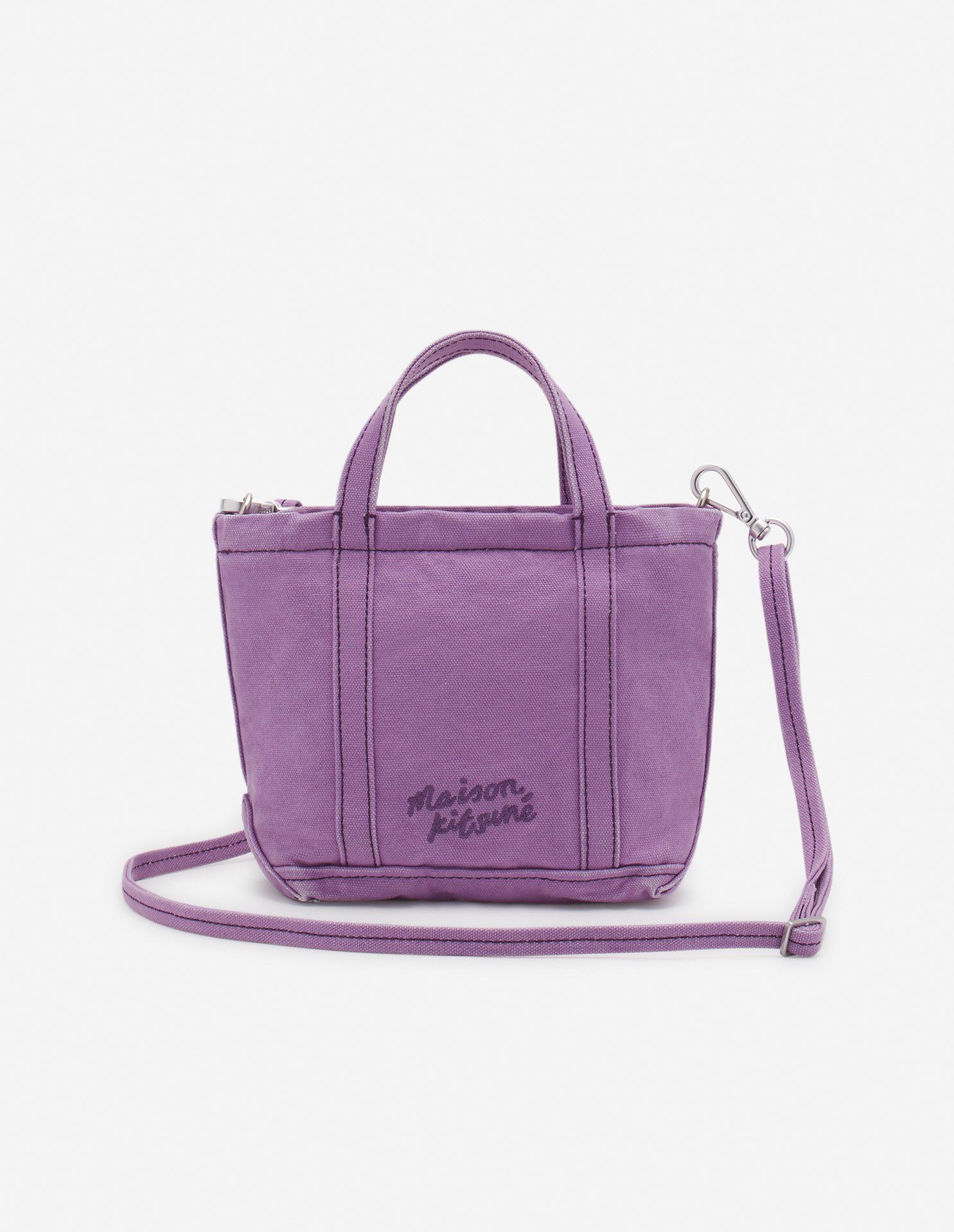  Túi Nữ Maison Kitsune Fox Head Mini Tote 'Lilac' 