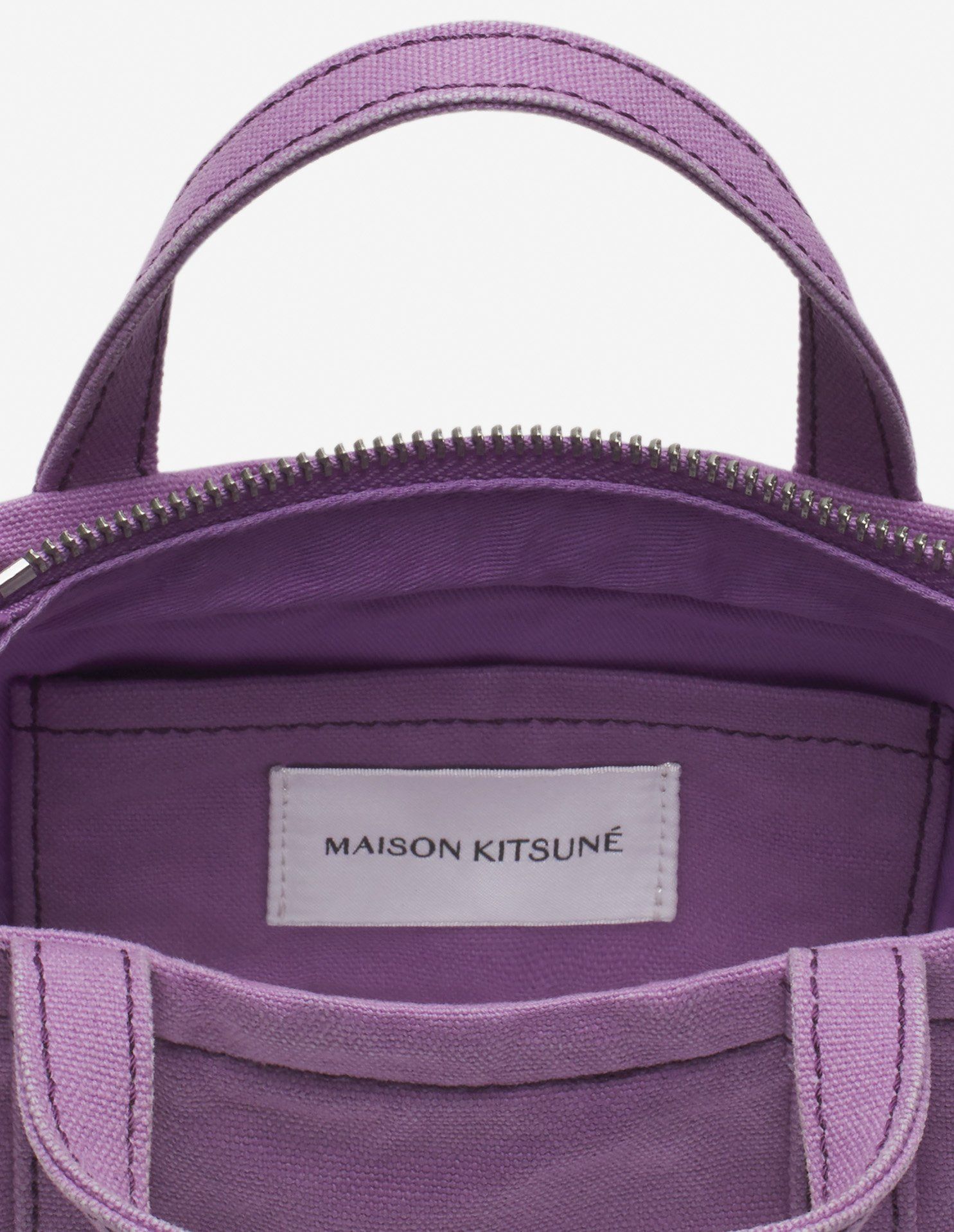  Túi Nữ Maison Kitsune Fox Head Mini Tote 'Lilac' 