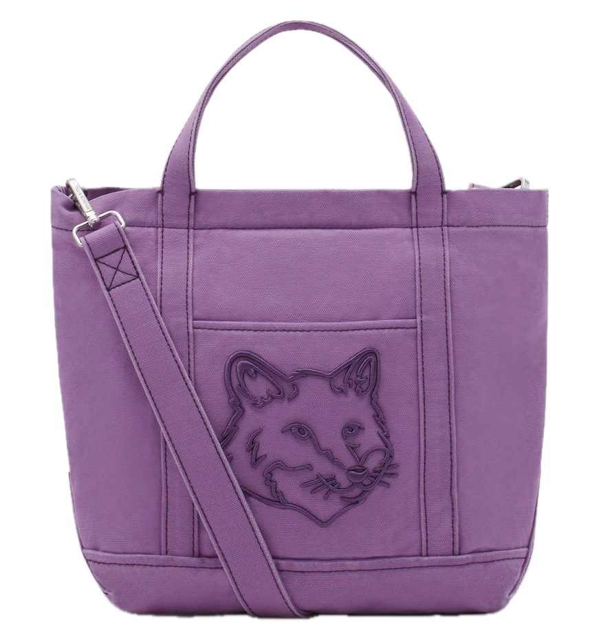  Túi Nữ Maison Kitsune Fox Head Small Tote 'Lilac' 