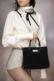  Túi Nữ Maison Margiela Shopping Small Velvet 'Black' 