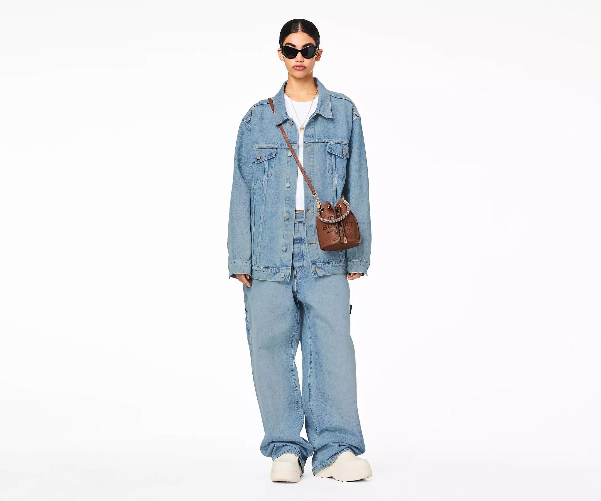  Túi Nữ Marc Jacobs Leather Mini Bucket Bag 'Argan Oil' 