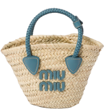  Túi Nữ Miu Miu Woven Fabric Handbag 'Natural' 