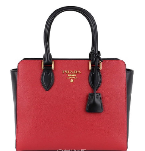  Túi Nữ Prada Fuoco Nero Tote Saffiano Leather 'Red' 
