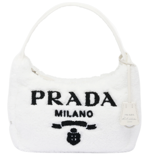  Túi Nữ Prada Re-Edition 2000 Terry Mini-Bag 'White' 