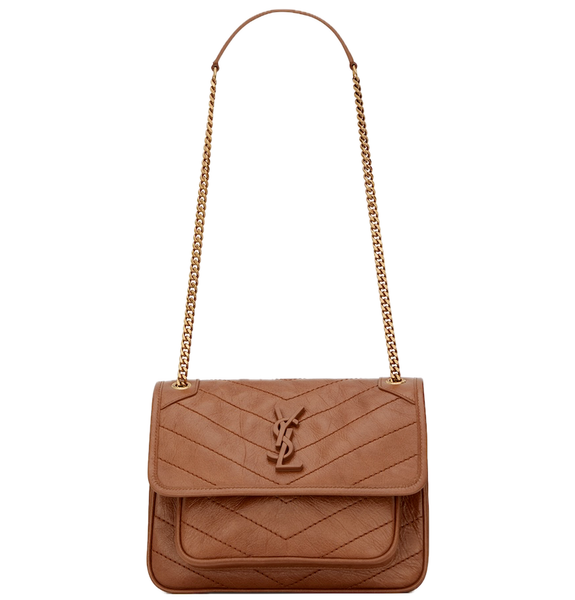  Túi Nữ Saint Laurent Niki Baby In Vintage Leather 'Caramel' 