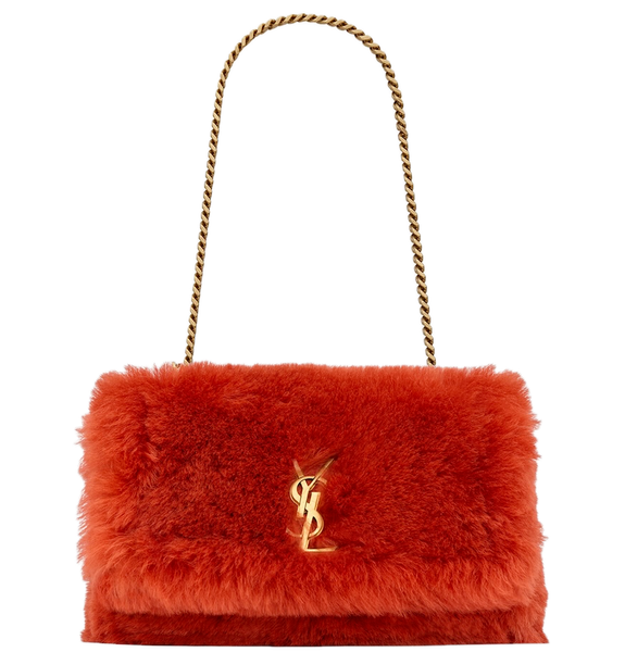  Túi Nữ Saint Laurent Reversible Kate Small In Shearling 'Pavot Rouge' 