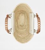  Túi Nữ Tod's Shopping Bag Straw Leather Medium 'White' 