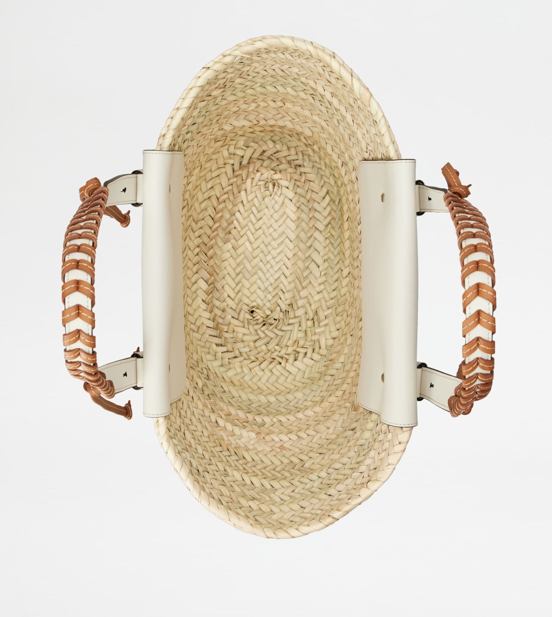  Túi Nữ Tod's Shopping Bag Straw Leather Medium 'White' 