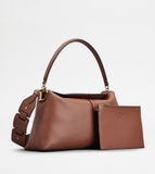  Túi Nữ Tod's Shoulder Bag T Case Leather Small 'Brown' 