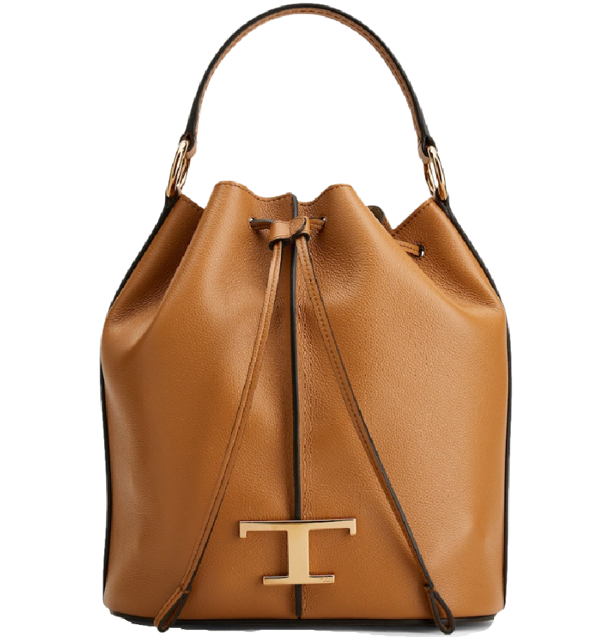  Túi Nữ Tod's T Timeless Bucket Bag Leather Small 'Brown' 