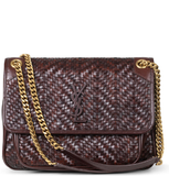  Túi Nữ Yves Saint Laurent Niki Medium Woven 'Brown' 
