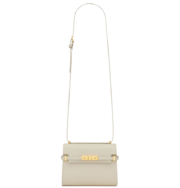  Túi Nữ Saint Laurent Manhattan Mini Crossbody Bag Leather 'Blanc Vintage' 