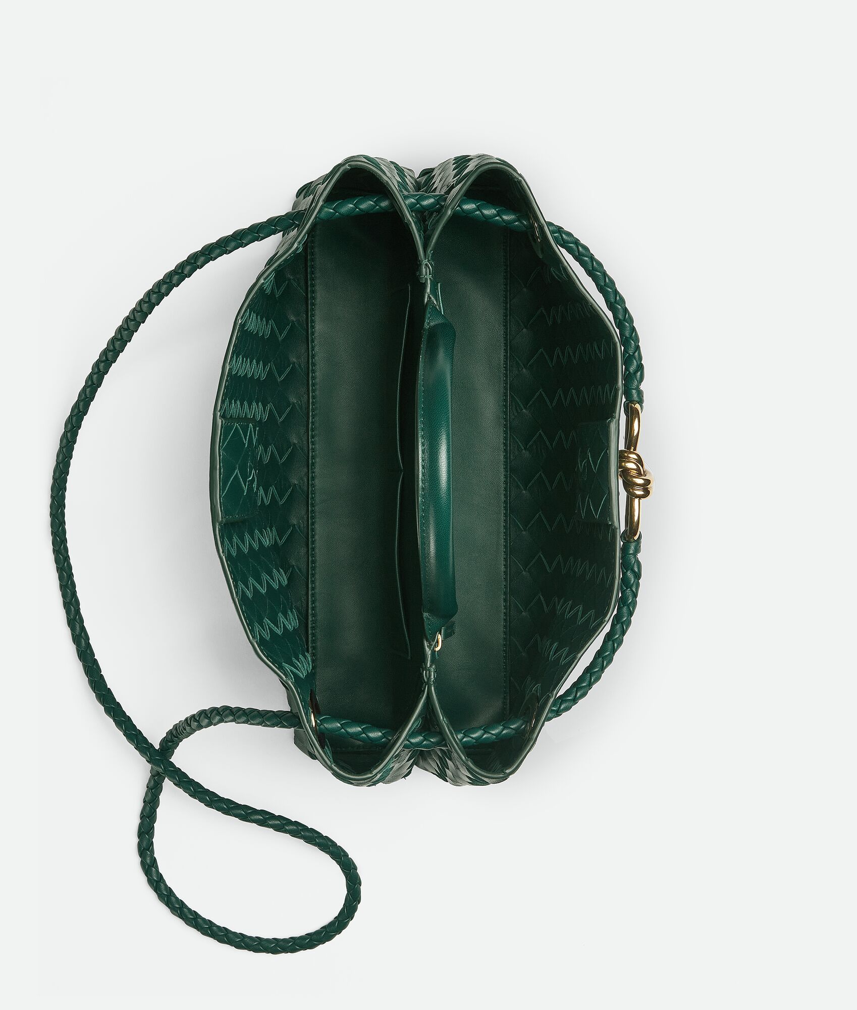  Túi Nữ Bottega Veneta Small East West Andiamo 'Emerald Green' 