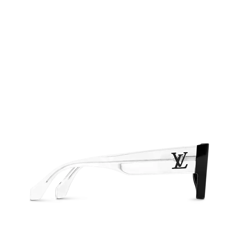  Kính Nam Louis Vuitton Class Square Transparent Black Silver 