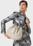  Túi Armani Nữ Medium Leather Hobo Bag 'Mud' 