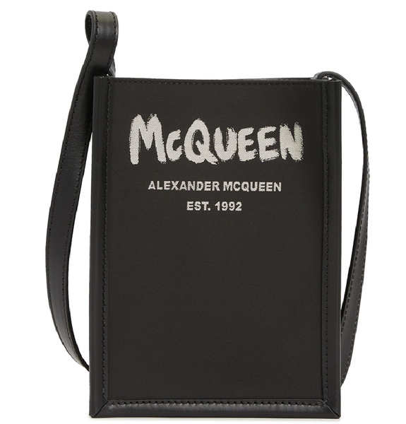  Túi Nam Alexander McQueen Graffiti Logo Edge Mini Crossbody Bag 'Black' 