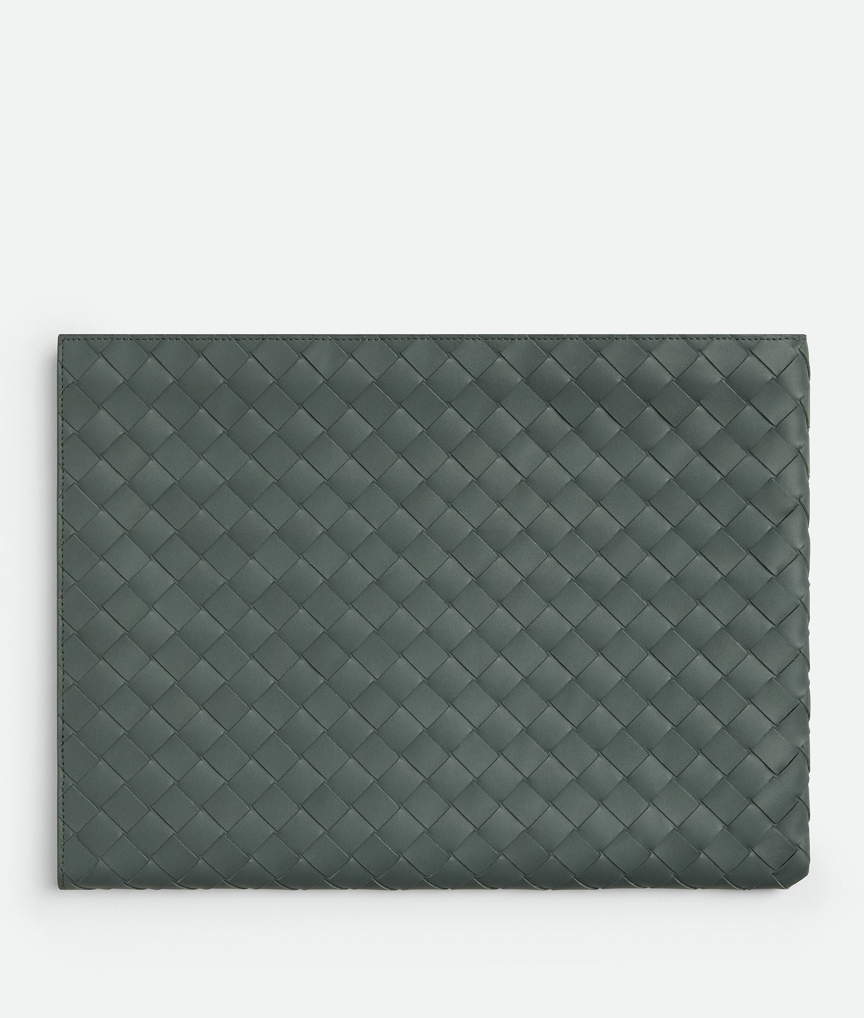  Túi Nam Bottega Veneta Intrecciato Half Zip Pouch 'Slate' 
