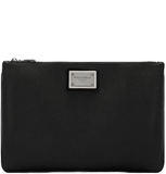  Túi Nam Dolce & Gabbana Grainy Calfskin Nylon Pouch 'Black' 