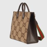  Túi Nam Gucci Jumbo GG Tote Bag 'Camel' 