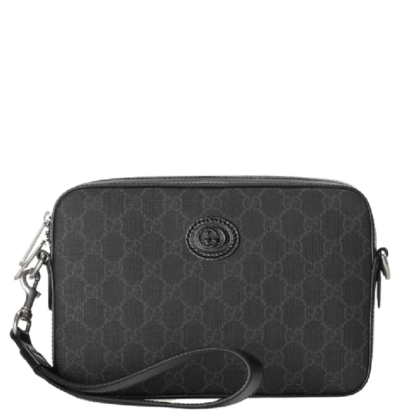  Túi Nam Gucci Shoulder Bag With Interlocking G ‎'Black' 