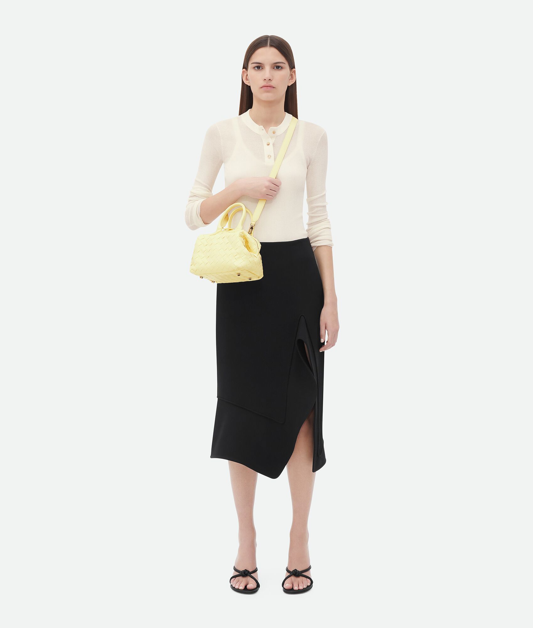  Túi Nữ Bottega Veneta Mini Bauletto 'Camomile' 