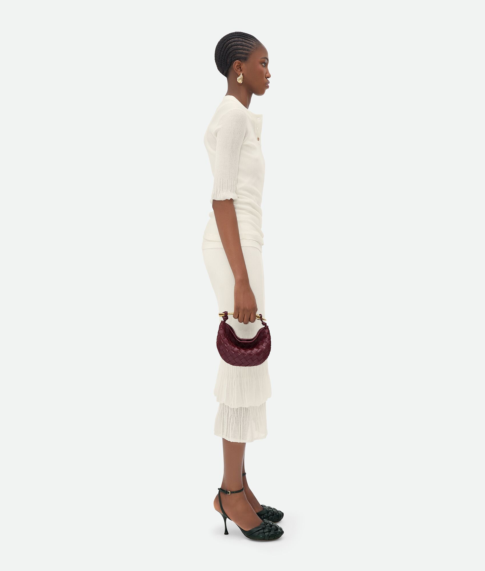  Túi Nữ Bottega Veneta Mini Sardine 'Barolo' 