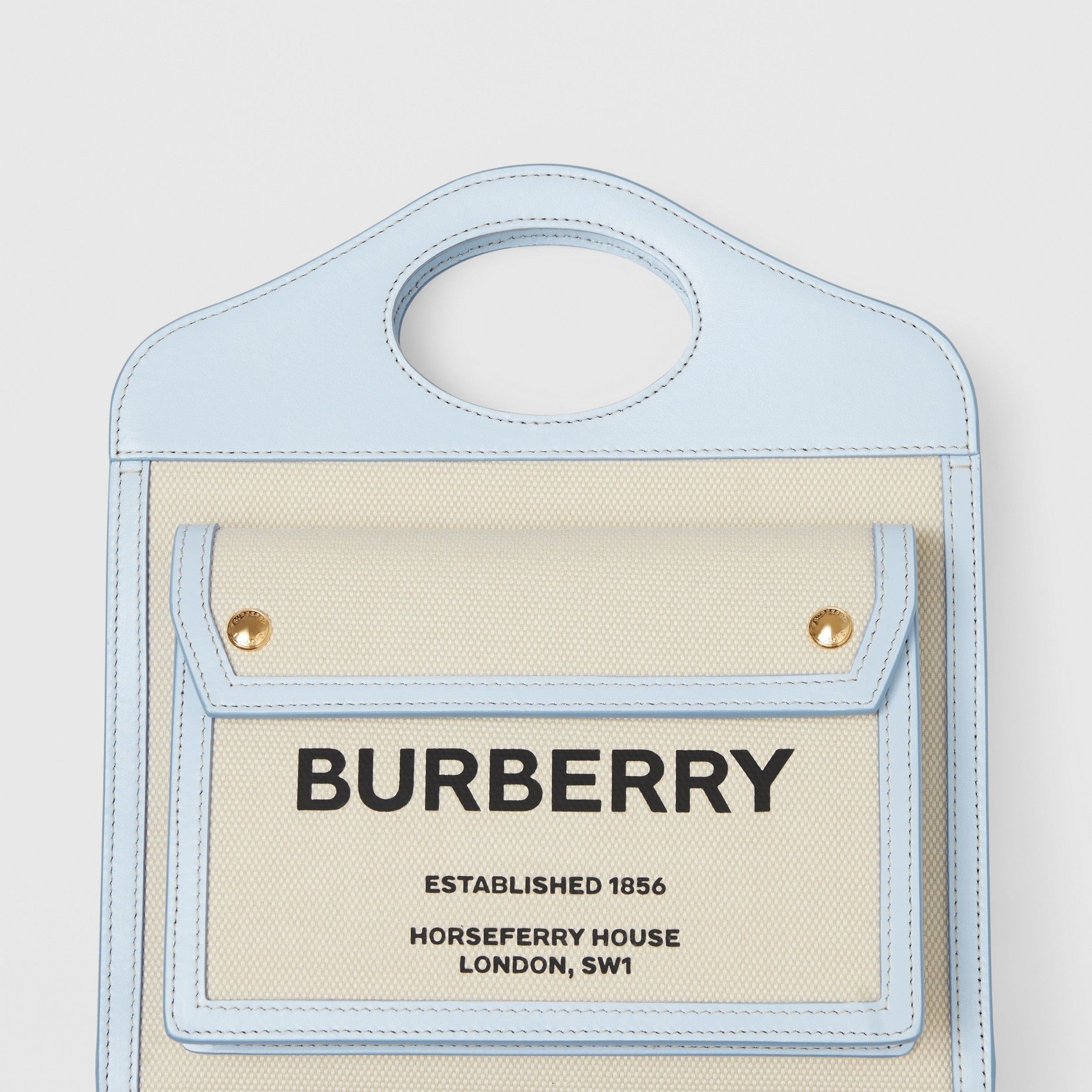 Túi Nữ Burberry Mini Two Tone Canvas Pocket Bag 'Pale Blue' 80324061 –  LUXITY