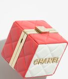  Túi Nữ Chanel Clutch With Chain Lambskin Gold Metal 'Red White' 