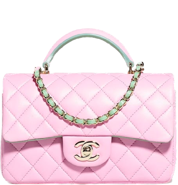  Túi Nữ Chanel Mini Flap Bag With Handle Metal 'Lavender Light Green' 