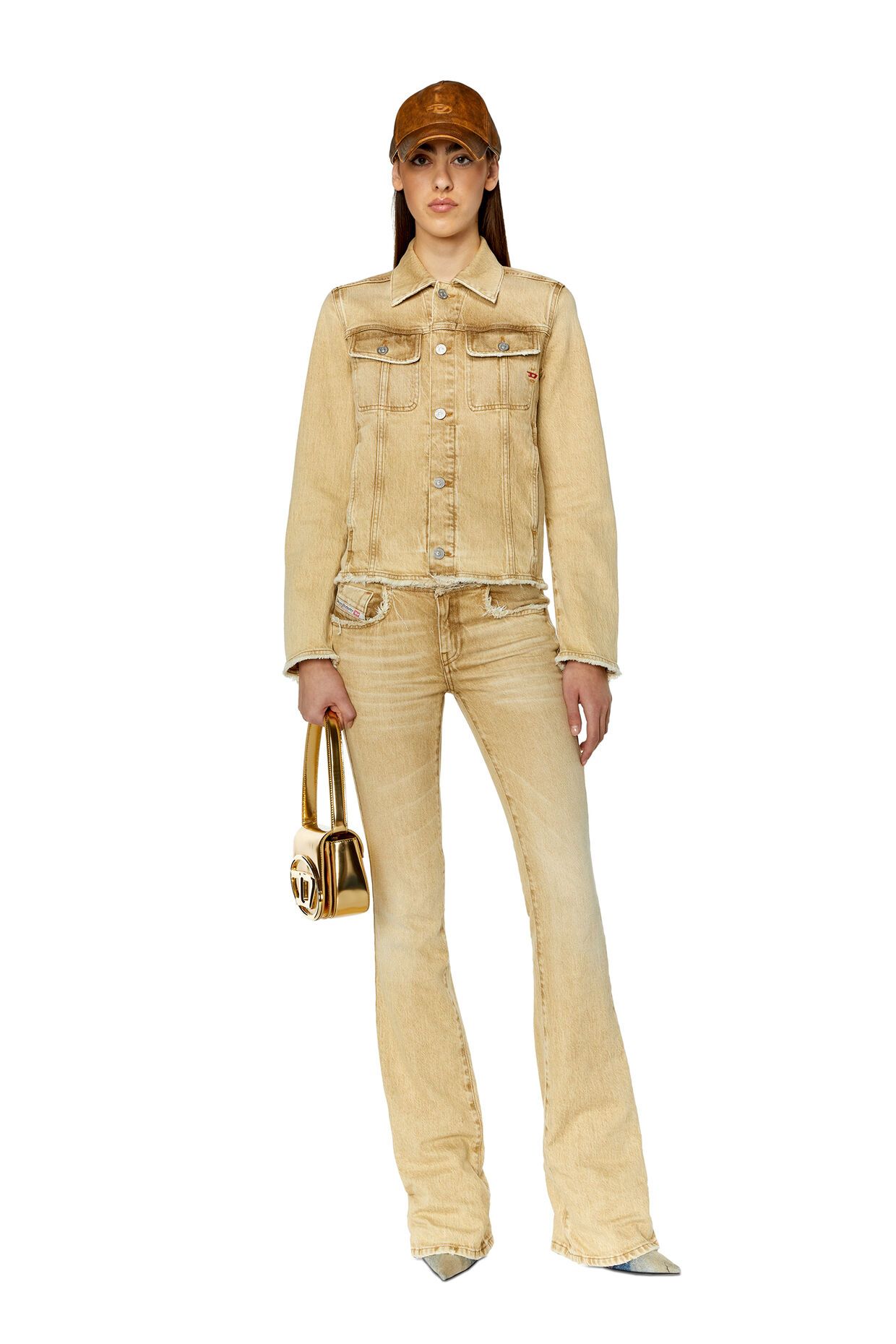 Túi Nữ Diesel 1DR Shoulder Bag Leather 'Gold' X08396P5583