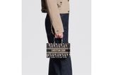  Túi Nữ Dior Mini Dior Book Tote With Strap 'Blue Beige' 