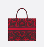  Túi Nữ Dior Book Tote Ornamental Cornely Effect Embroidery 'Red And Black' 