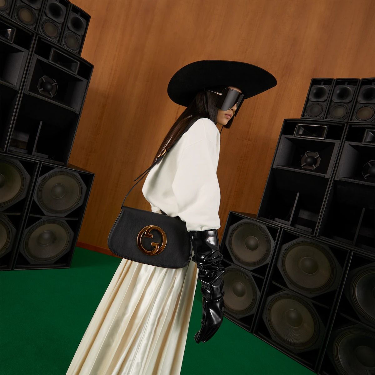 Túi Nữ Gucci Blondie Shoulder Bag 'Black' 699268-UXX0G-1000