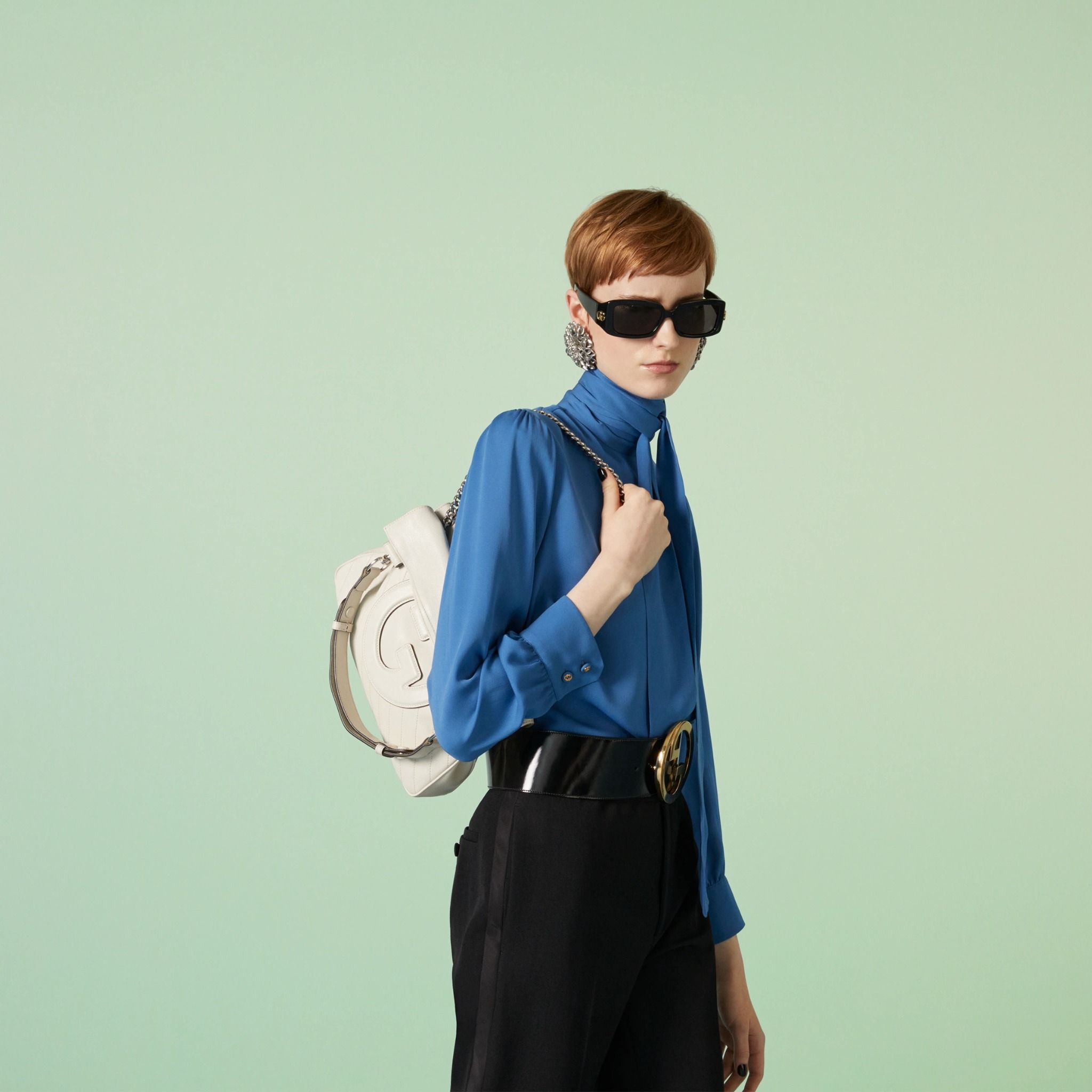 Túi Nữ Gucci Blondie Small Tote Bag 'White' 