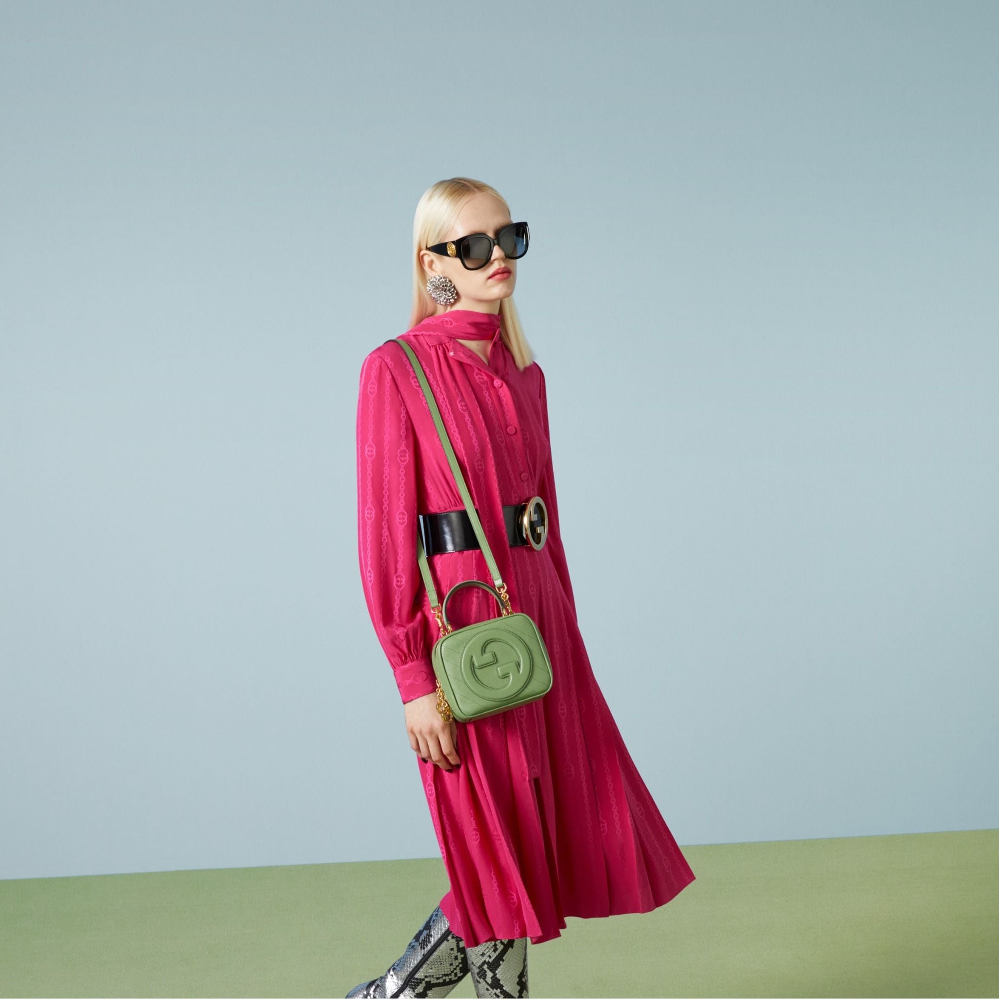  Túi Nữ Gucci Blondie Top Handle Bag 'Light Green' ‎ 